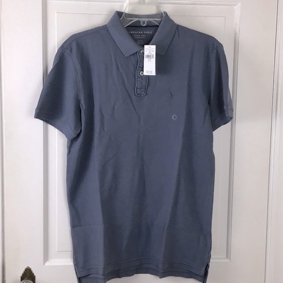 American Eagle Super Soft Polo Shirt Y2K NWT - Picture 1 of 7